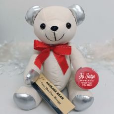 Personalised Coach Signature Bear - Red Bow