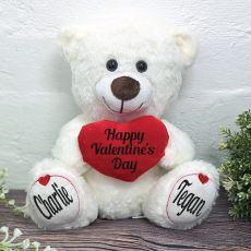 Valentines Day Teddy Bear With Red Heart on Paw