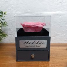Valentines Pink Rose Jewellery Gift Box