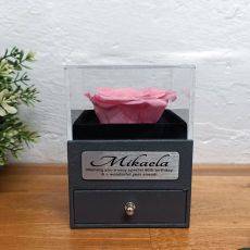 Eternal Pink Rose 90th Jewellery Gift Box