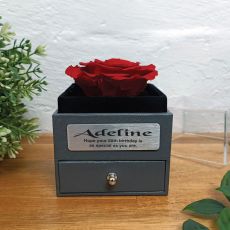 Eternal Red Rose 60th Jewellery Gift Box