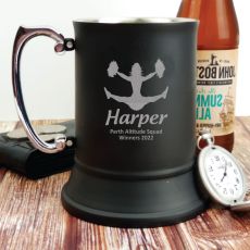 Cheer Coach Engraved Personalised Black Beer Stein Mug
