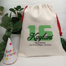 16th Birthday Party Sack Gift Bag 40cm