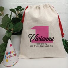 1st Birthday Party Sack Gift Bag 40cm