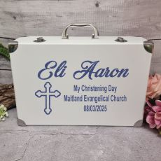 Personalised Christening Suitcase Gift Box