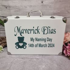 Personalised Naming Day Suitcase Gift Box