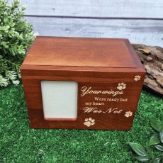 Pet Memorial Urn Cremation Ash Wooden Photo Box