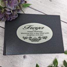 Personalised Birthday Guest Book A5 Black