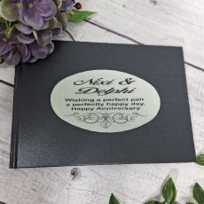 Personalised Anniversary Guest Book A5 Black