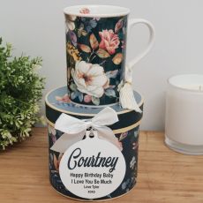 Birthday Mug with Personalised Gift Box - Bouquet