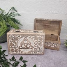 Celtic Carved Wooden Trinket Box