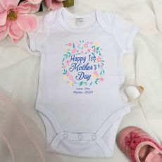 Personalised Mothers Day  Bodysuit -Floral