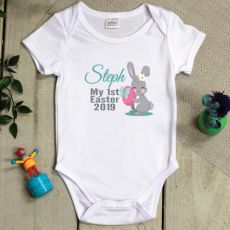 Personalised 1st Easter Bodysuit - Hunter Bunny Pink