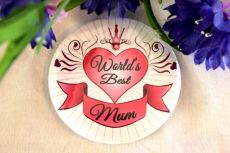 Worlds Best Mum Badge -5cm