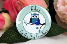 Personalised Big Brother Badge Owl