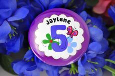 Personalised Butterfly Badge - Any Age
