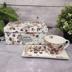 Breakfast Set Cup & Sauce in Gift Box Berry