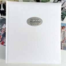 70th Birthday Personalised Photo Album 500 White