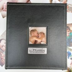Personalised Baby Album Black 5x7 Photo