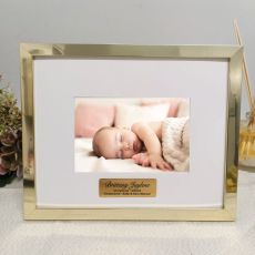 Christening Personalised Photo Frame 5x7 Gold