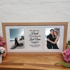Engagement Gallery Wood Frame 4x6 Typography Print