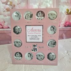 Baby's First Year Pink Photo Frame 12 Photos