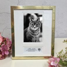 Pet Memorial Photo Frame 4x6 Gold