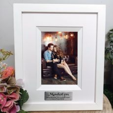21st  Birthday Personalised Photo Frame Silhouette White 4x6 
