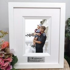 70th Birthday Personalised Photo Frame Silhouette White 4x6 