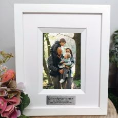 Godparent Personalised Photo Frame Silhouette White 4x6 