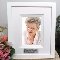 Memorial Personalised Photo Frame Silhouette White 4x6 