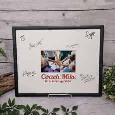 Coach Signature Frame Black Glitter 4x6 Photo