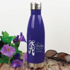 Dance Coach Engraved Stainless Steel Drink Bottle - Purple