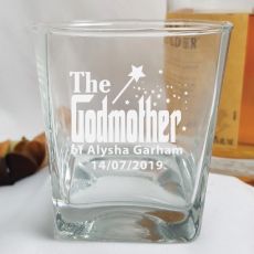 Godmother Engraved Scotch Spirit Glass Personalised Message