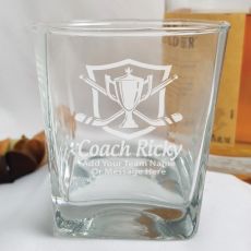 Hockey Coach Engraved Personalised Scotch Spirit Glass