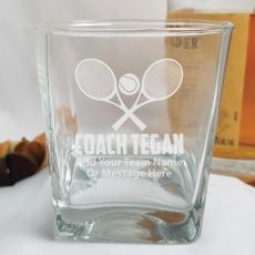 Tennis Coach Engraved Personalised Scotch Spirit Glass