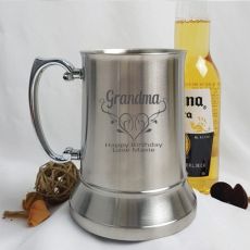 Grandma Engraved Stainless Beer Stein Mug