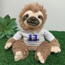 13th Birthday Personalised Sloth Plush - Curtis