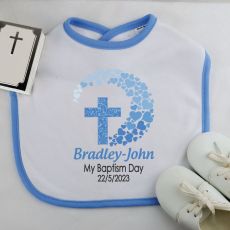 Personalised Baby Boy Baptism Bib