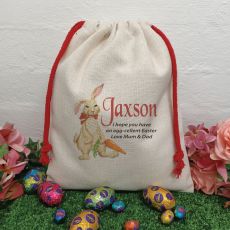 Personalised Easter Sack Hunt Bag 30cm  - Carrot Bunny