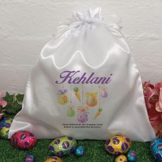 Personalised Easter Sack Hunt Bag 35cm  - Hanging Egg