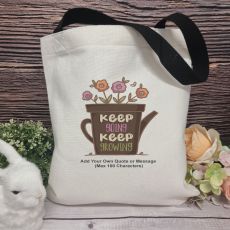 Keep Growing Keep Going Personalised Tote Bag