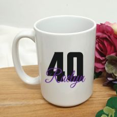 Personalised 40th Birthday Coffee Mug 15oz