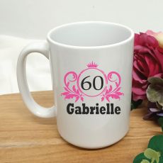Personalised 60th Birthday Princess Coffee Mug 15oz