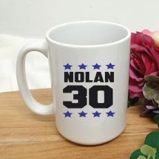 Personalised 30th Birthday Coffee Mug 15oz Star