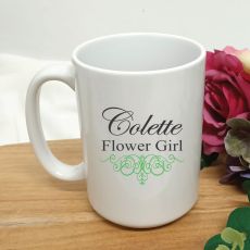 Personalised Flower Girl White Coffee Mug 15oz