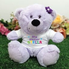 Big Sister Personalised Teddy Bear Lavender