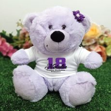 18th Birthday Personalised Teddy Bear Lavender Plush