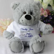 Personalised Angel Memorial Teddy Bear - Grey