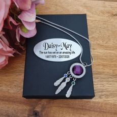 Dream Catcher Urn Pendent Necklace in Personalised Box 